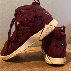 Jordans True Flight Size 1Y Burgundy Jordans